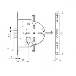 Combo cerradura Mul-T-Lock 250 escudo máxima seguridad, cilindro y kit de cierre