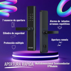 Cerradura biométrica inteligente PREMIUM + TUYA + Cerrojo adicional incluye Instalación