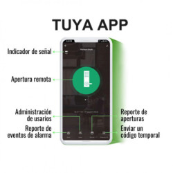 Cerradura biométrica inteligente PREMIUM + TUYA + Cerrojo adicional incluye Instalación